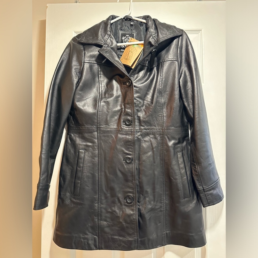 Black pleather jacket.